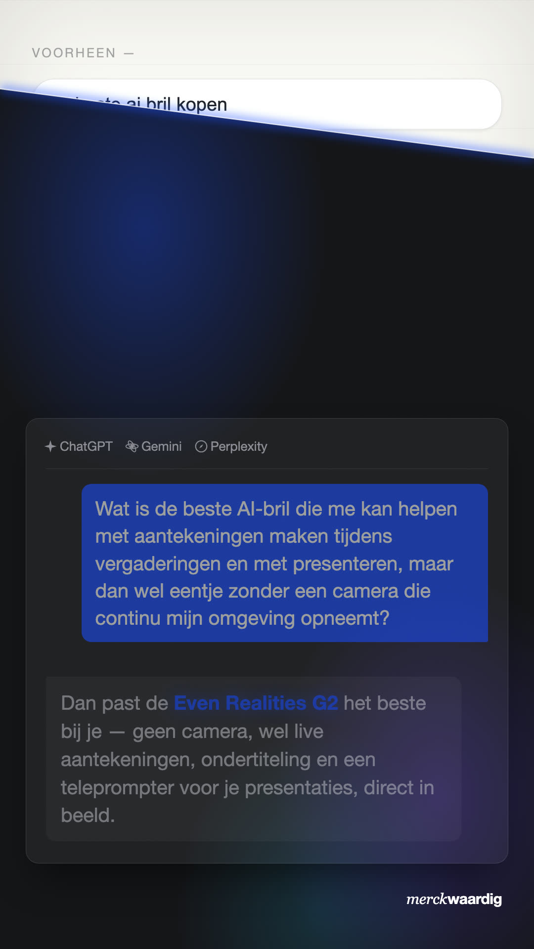 Merckwaardig — van de oude wereld van zoeken naar het nieuwe antwoord van AI